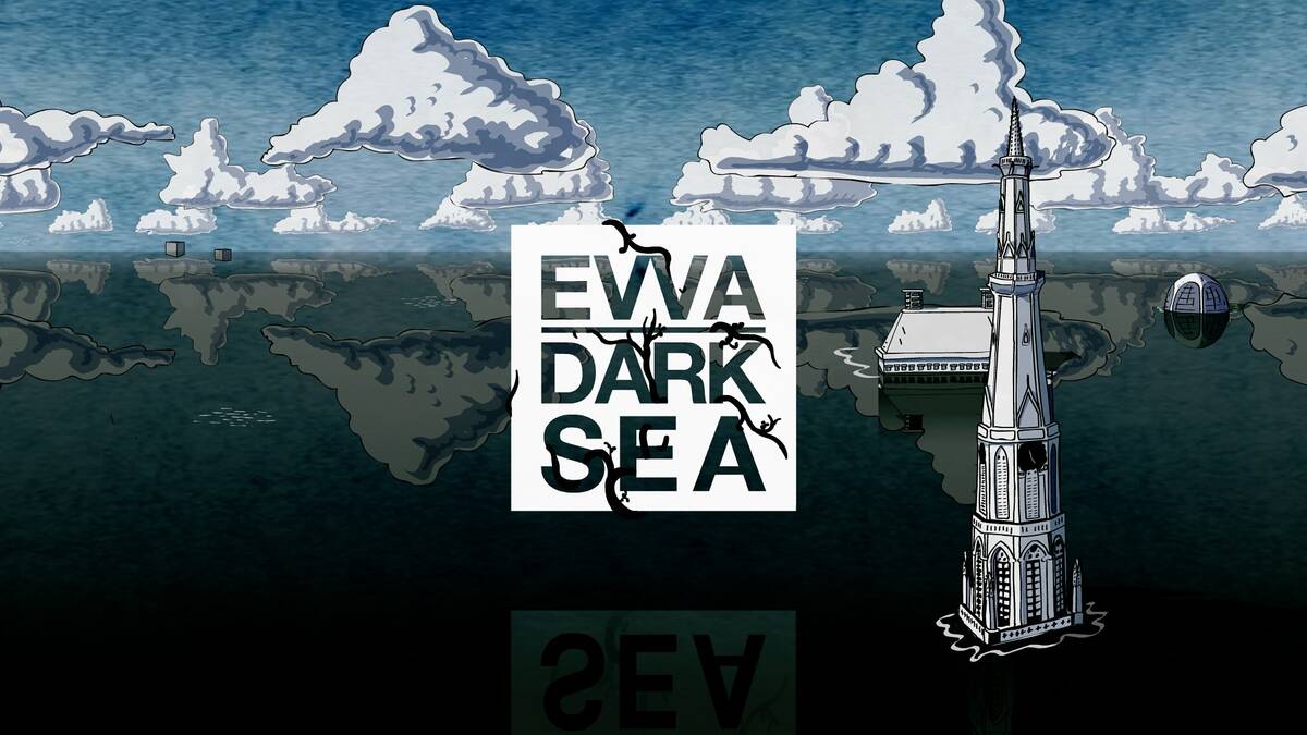 Still uit de geanimeerde videoclip 'Evva - Dark Sea': een trippy, dystopisch verhaal over liefde