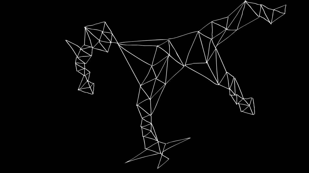 Schets voor animatiestijl: abstracte vormen en lijnen