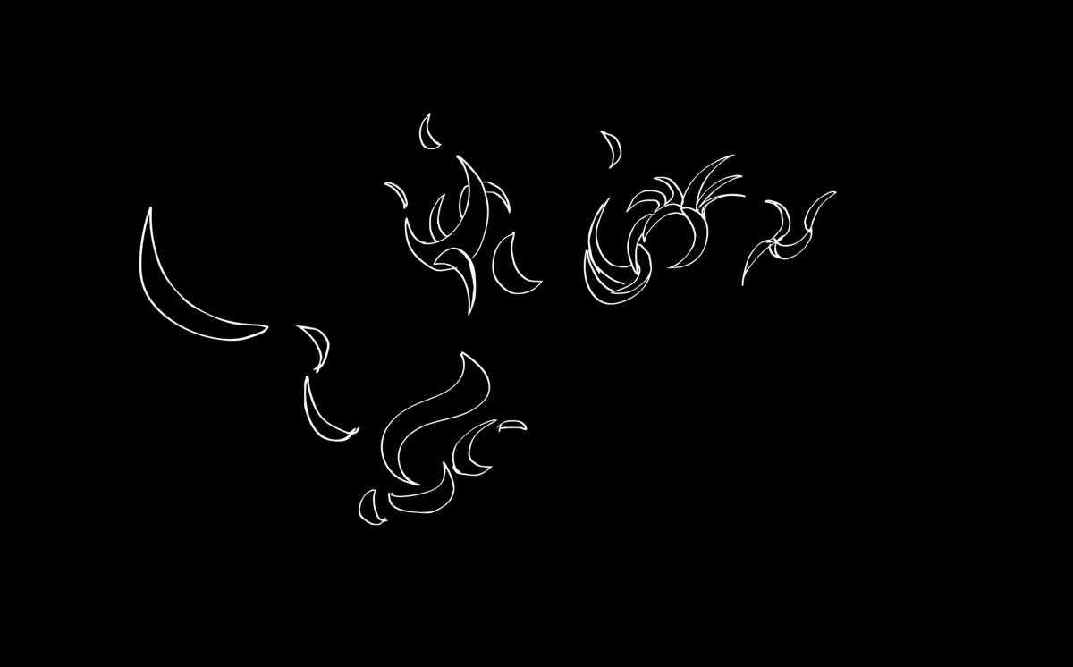 Schets voor animatiestijl: organische vormen