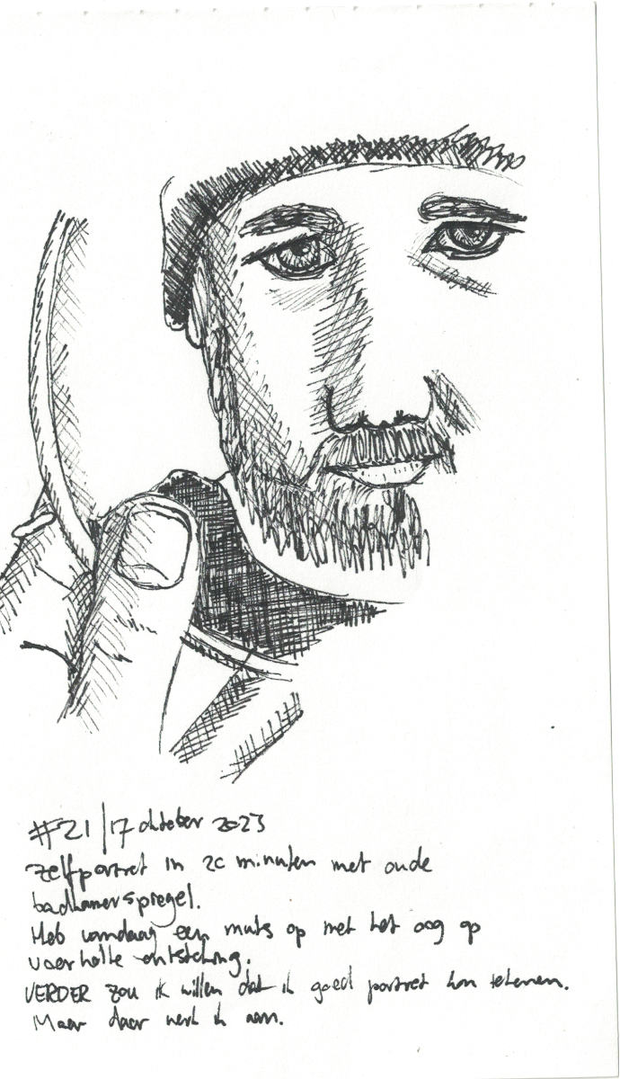 Zelfportret #021 door Edward Kobus