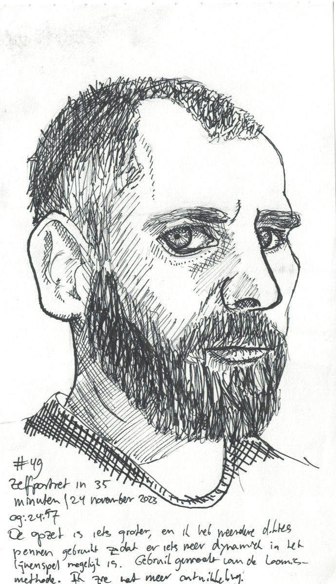 Zelfportret #049 door Edward Kobus