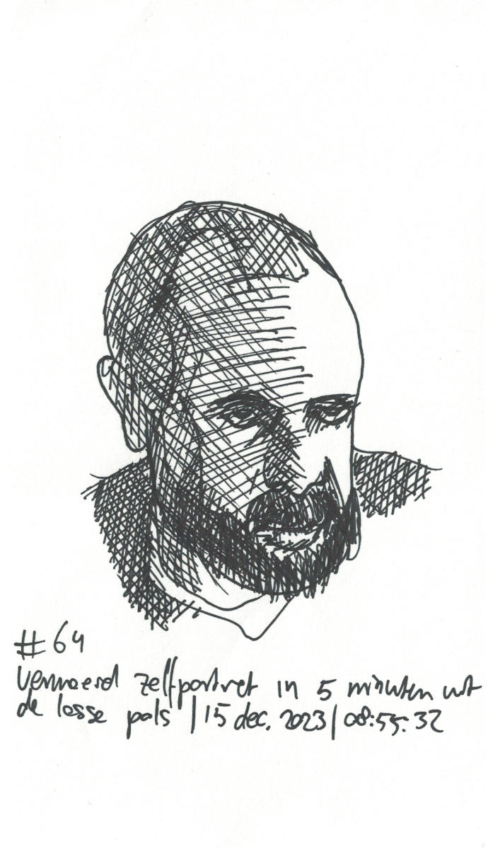 Zelfportret #064 door Edward Kobus
