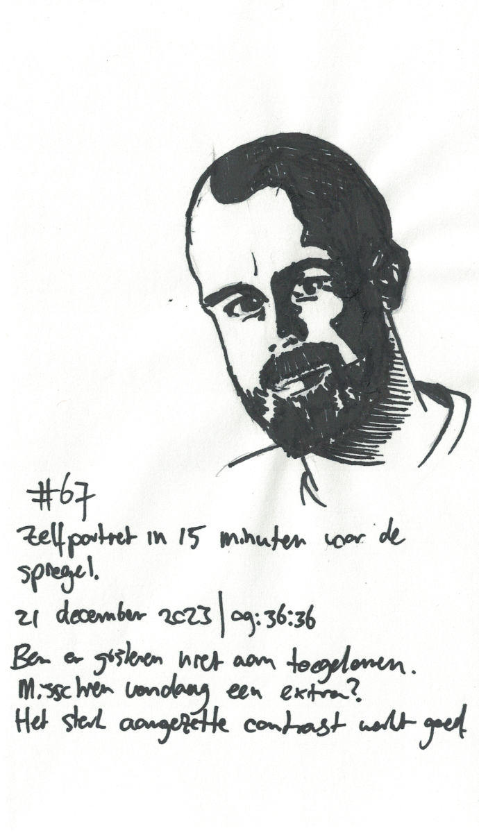 Zelfportret #067 door Edward Kobus