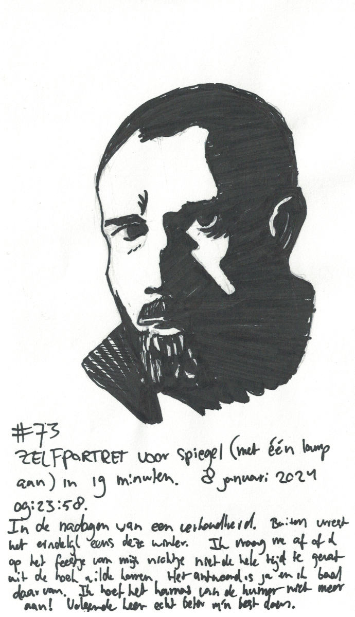 Zelfportret #073 door Edward Kobus