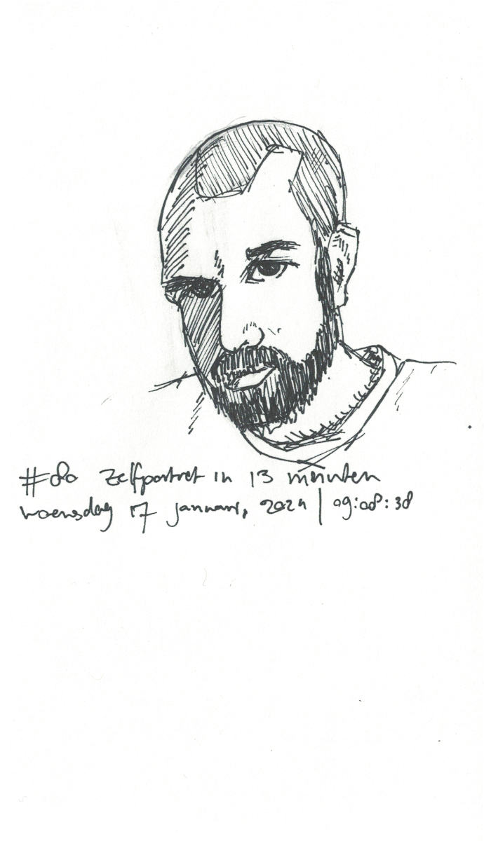 Zelfportret #080 door Edward Kobus