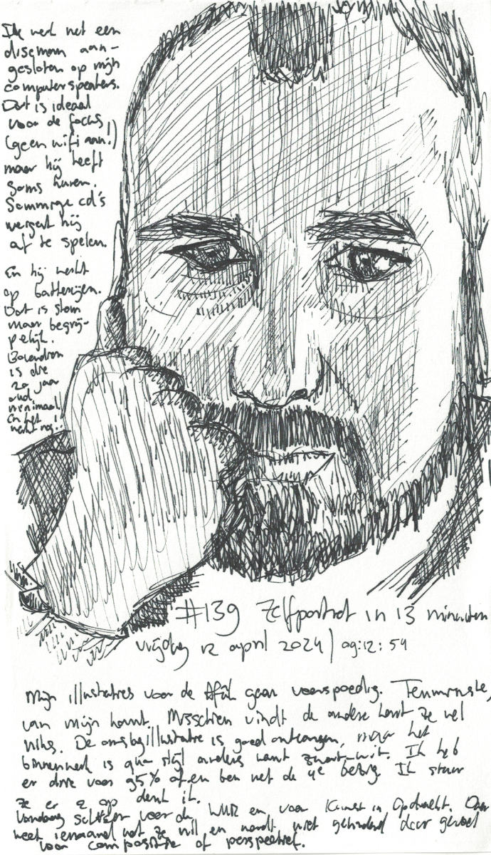 Zelfportret #139 door Edward Kobus