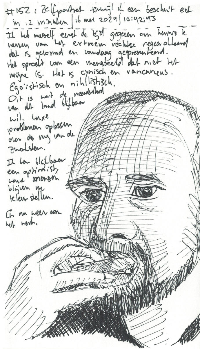 Zelfportret #152 door Edward Kobus