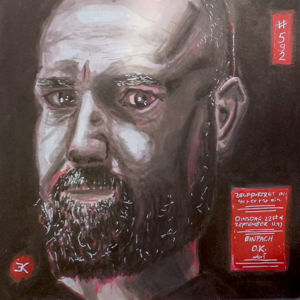 Zelfportret #592 door Edward Kobus